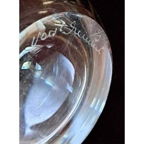 Vintage Mini 5” Val St. Lambert - hand-cut crystal vase with child - Picture 5 of 8